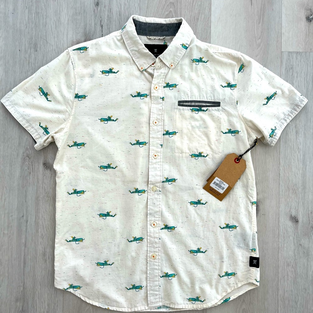 Roark Revival kook hook short sleeve button up shirt mens small S new NWT tee